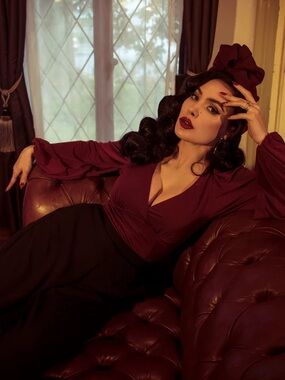 Bishop Blouse in Oxblood